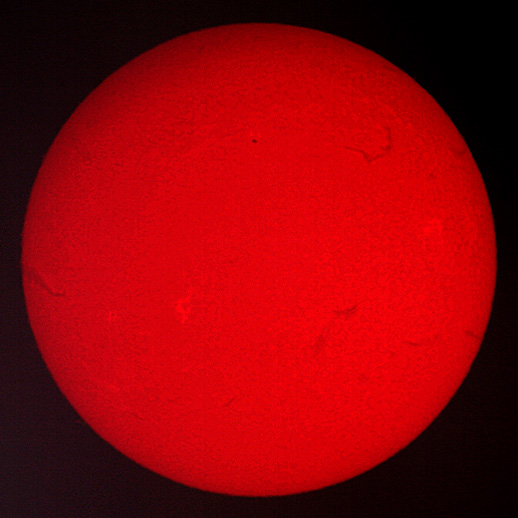 Sonne im H-alpha am 29.08.2012 Sonnenflecken